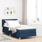 Preview: ARDEBO.de - Boxspringbett mit Matratze mit Kopfteil Blau 200 x 90 cm Stoff