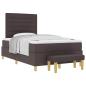 Preview: Boxspringbett mit Kopfteil Dunkelbraun 200 x 120 cm Stoff