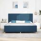 Preview: Bettgestell mit Kopfteil Blau 200 x 200 cm Stoff