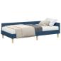 Preview: Eckbettgestell mit Matratze 2 stk. Blau 90 x 200 cm Stoff