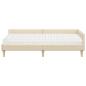 Preview: Eckbettgestell mit Matratze 2 stk. Creme 100 x 200 cm Stoff