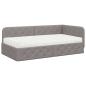 Preview: Eckbettgestell Taupe 90 x 200 cm Stoff