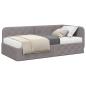 Preview: Eckbettgestell Taupe 90 x 200 cm Stoff