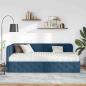 Preview: Eckbettgestell Blau 90 x 200 cm Stoff