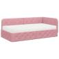 Preview: Eckbettgestell Rosa 90 x 200 cm Samt