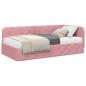 Preview: Eckbettgestell Rosa 90 x 200 cm Samt