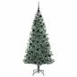 Preview: Künstlicher Weihnachtsbaum beschneit mit LED Licht 180 cm