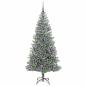 Preview: Künstlicher Weihnachtsbaum beschneit mit LED Licht 180 cm