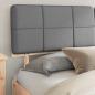 Preview: Bettgestell mit gepolstertem Kopfteil Hellgrau 200 x 200 cm