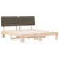 Preview: Bettgestell mit gepolstertem Kopfteil Taupe 180 x 200 cm