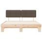 Preview: Bettgestell mit gepolstertem Kopfteil Taupe 180 x 200 cm