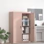 Preview: ARDEBO.de - Aufbewahrungsschrank Rosa 90 x 40 x 140 cm Stahl