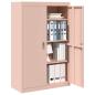 Preview: Aufbewahrungsschrank Rosa 90 x 40 x 140 cm Stahl