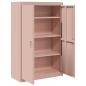 Preview: Aufbewahrungsschrank Rosa 90 x 40 x 140 cm Stahl