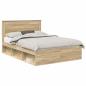 Preview: Bettrahmen Sonoma-Eiche 140 x 200 cm Holzwerkstoff