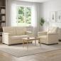 Preview: ARDEBO.de - Sofa-Set 2 pcs Creme Kunstleder