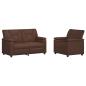 Preview: Sofa-Set 2 pcs Braun Kunstleder