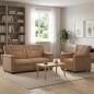 Preview: ARDEBO.de - Sofa-Set 2 pcs Cappuccino Kunstleder