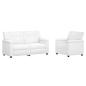 Preview: Sofa-Set 2 pcs Weiß Kunstleder