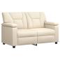 Preview: Sofa-Set 3 pcs Creme Kunstleder