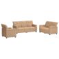 Preview: Sofa-Set 3 pcs Cappuccino Kunstleder