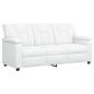 Preview: Sofa-Set 3 pcs Weiß Kunstleder