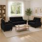 Preview: ARDEBO.de - Sofa-Set 3 pcs Schwarz Stoff