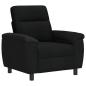 Preview: Sofa-Set 3 pcs Schwarz Stoff