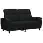 Preview: Sofa-Set 3 pcs Schwarz Stoff