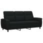 Preview: Sofa-Set 3 pcs Schwarz Stoff