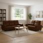 Preview: ARDEBO.de - Sofa-Set 2 pcs Braun Kunstwildleder