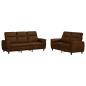 Preview: Sofa-Set 2 pcs Braun Kunstwildleder