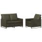 Preview: Sofa-Set 2 pcs Olivegrün Kunstwildleder