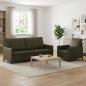Preview: ARDEBO.de - Sofa-Set 2 pcs Olivegrün Kunstwildleder