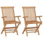 Preview: 3-teiliges klappbares Garten Bistro Set 3 stk. Natur