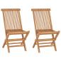 Preview: 5-teiliges klappbares Garten-Bistro-Set Natur Massivholz Teak