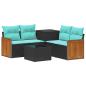 Preview: Sofa Set 6 stk. Schwarz und Blau 55 x 55 x 37 cm