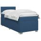 Preview: Boxspringbett mit Matratze mit Kopfteil Blau 90 x 190 cm Stoff