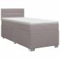 Preview: Boxspringbett mit Matratze mit Kopfteil Taupe 90 x 200 cm Stoff