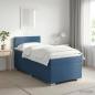 Preview: ARDEBO.de - Boxspringbett mit Matratze mit Kopfteil Blau 90 x 200 cm Stoff