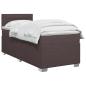 Preview: Boxspringbett mit Matratze Dunkelbraun 100 x 200 cm Stoff