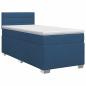 Preview: Boxspringbett mit Matratze mit Kopfteil Blau 100 x 200 cm Stoff
