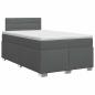 Preview: Boxspringbett mit Matratze Dunkelgrau 120 x 190 cm Stoff