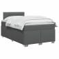 Preview: Boxspringbett mit Matratze Dunkelgrau 120 x 190 cm Stoff