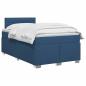 Preview: Boxspringbett mit Matratze mit Kopfteil Blau 120 x 190 cm Stoff