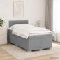 Preview: ARDEBO.de - Boxspringbett mit Matratze Hellgrau 120 x 200 cm Stoff