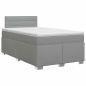 Preview: Boxspringbett mit Matratze Hellgrau 120 x 200 cm Stoff