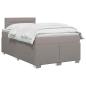 Preview: Boxspringbett mit Matratze Taupe 120 x 200 cm Stoff