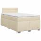 Preview: Boxspringbett mit Matratze Creme 120 x 200 cm Stoff