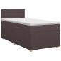 Preview: Boxspringbett mit Matratze Dunkelbraun 100 x 200 cm Stoff